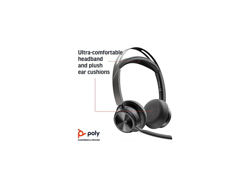 Poly - Voyager Focus 2 UC USB-C Headset with Stand (Plantronics) - Bluetooth