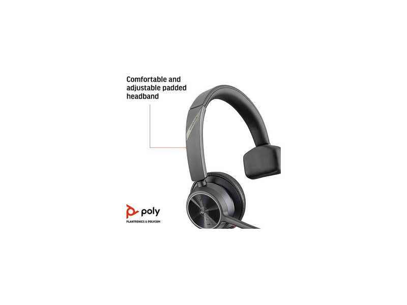 Poly (Plantronics + Polycom) Voyager 4310 UC Wireless Headset (Plantronics) -