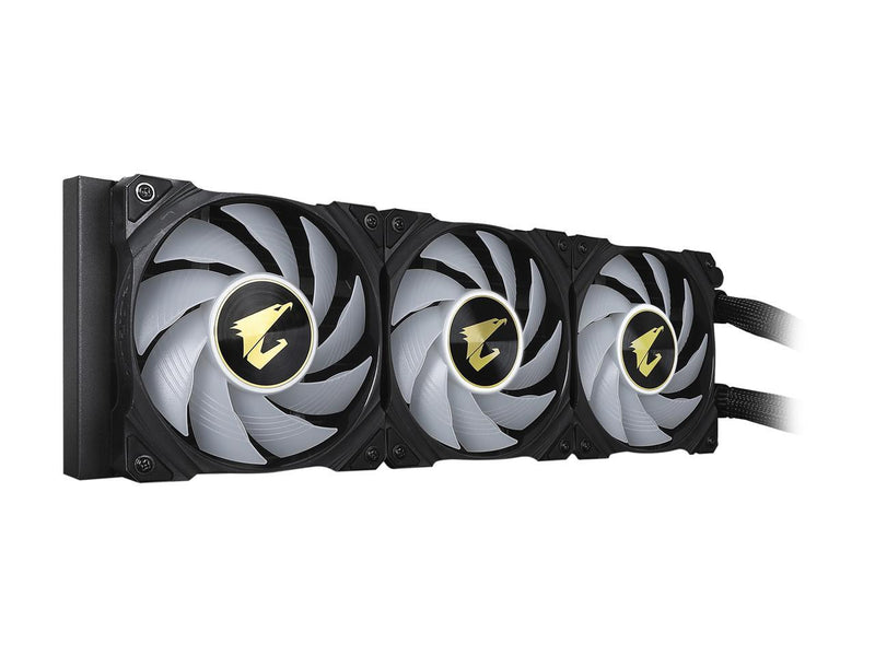 External Aio Radiator AORUS AIO Liquid Cooler, 360mm Radiator, 120*25mm*3 ARGB Fan, >200w TD ...