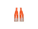 Tripp Lite Cat6 Gigabit Ethernet Snagless Molded Patch Cable UTP Orange RJ45