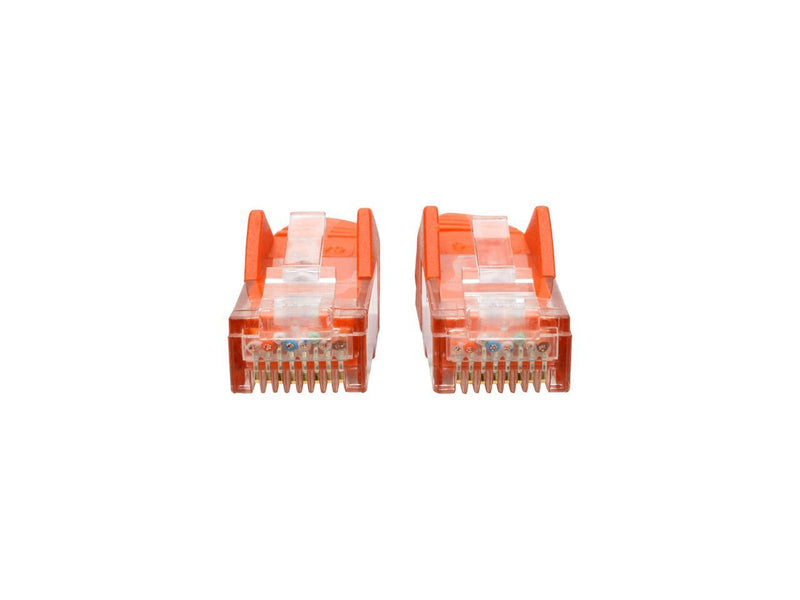 Tripp Lite Cat6 Gigabit Ethernet Snagless Molded Patch Cable UTP Orange RJ45
