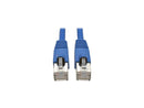 Tripp Lite Cat6a Snagless Shielded STP Patch Cable 10G, PoE, Blue M/M 25 ft.