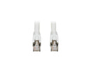 Tripp Lite Cat8 Patch Cable 25G/40G Certified Snagless M/M PoE White 3ft