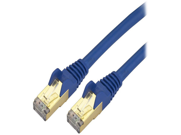 StarTech.com 25 ft Cat6a Patch Cable - Shielded (STP) - Blue - 10Gb Snagless Cat