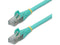 StarTech 2ft CAT6a Ethernet Cable Aqua Low Smoke Zero Halogen LSZH 10 GbE 100W