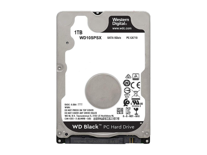 Western Digital 1TB WD Black Performance Mobile Hard Drive - 7200 RPM