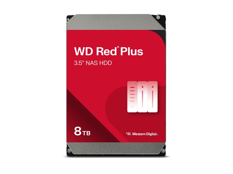 WD Red Plus WD80EFPX 8TB Hard Drive - 3.5" Internal - SATA (SATA/600) -