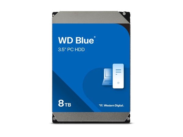 WD Blue 8TB Desktop Hard Disk Drive - 5640 RPM SATA 6Gb/s 256MB Cache 3.5 Inch -