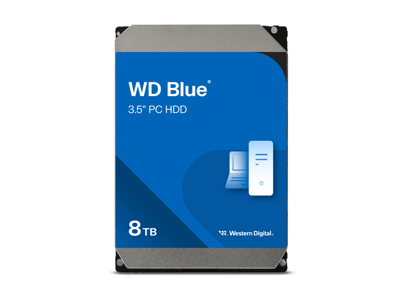 WD Blue 8TB Desktop Hard Disk Drive - 5640 RPM SATA 6Gb/s 256MB Cache 3.5 Inch -