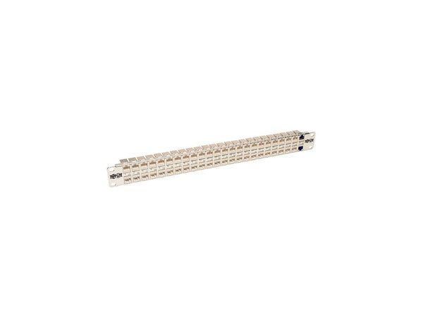 Tripp Lite 48-Port 1U Rack-Mount STP Shielded Cat6a Feedthrough Patch Panel,