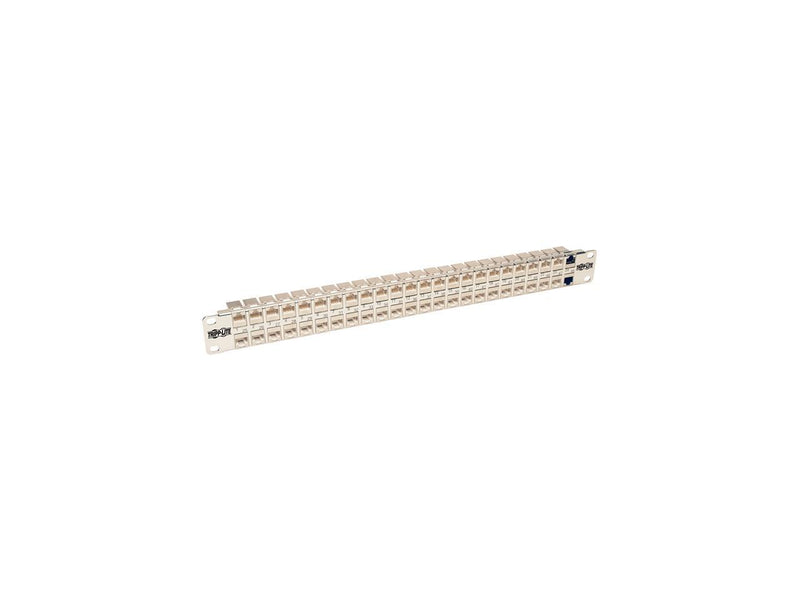 Tripp Lite 48-Port 1U Rack-Mount STP Shielded Cat6a Feedthrough Patch Panel,