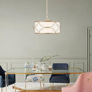 B09533G443 classy leaves Gold Chandelier Light Fixture 4-Light Modern Drum Light - Brand New