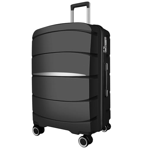 AXIDOU 20 INCH CARRY-ON LUGGAGE 22X14X9, SUITCASE SPINNER, PP20-01 - BLACK - Like New