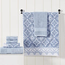 Modern Threads Charlize 6-Piece 100% Cotton Towel Set – Reversible Yarn Dyed - Brand New