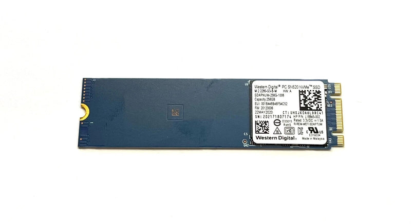 WESTERN DIGITAL SN520 256GB NVME 2280 80MM SSD - BLUE - Like New