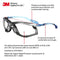 3M SAFETY GLASSES VIRTUA CCS ANSI Z87 ANTI-FOG CLEAR LENS BLUE FRAME - CLEAR - Brand New