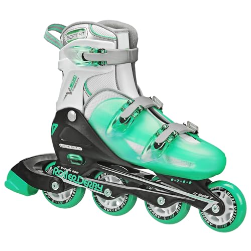 ROLLER DERBY V-TECH 500 ADJUSTABLE PERFORMANCE INLINE SKATES MEN SIZE M - MINT - Like New