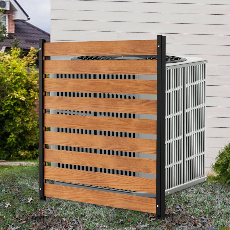 OUTDOORNESTHUB AIR CONDITIONER FENCE 1 PANEL, 38" W X 60" H METAL STAKES - Like New