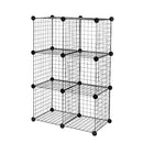 AMAZON BASICS CUBE WIRE GRID STACKABLE STORAGE SHELVES, 6-CUBE - BLACK - Like New