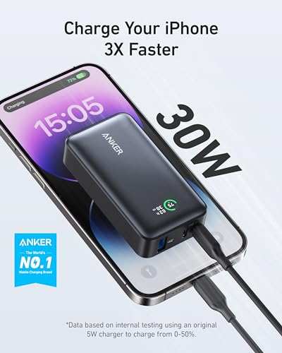 Anker Power Bank, Power IQ 3.0 Portable Charger, Anker 533, 10,000mAh, ANKER-533 Like New