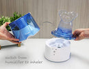 CRANE INHALER & WARM MIST HUMIDIFIER, 0.5 GALLON, BLUE & WHITE - Brand New