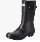 WFS1000RMA HUNTER Women's Original Short Rain Boot Black Matte 7 - Like New