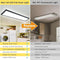 AIKVSXER 6 PACK 50W 5500LM 1X4 LED FLAT PANEL LIGHT SURFACE Mount Light - BLACK - Like New