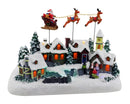 TOP TREASURES ANIMATED SANTA & REINDEER SLEIGH CHRISTMAS VILLAGE - MULTICOLOR - Like New