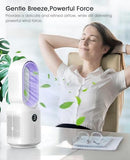 Let' Me DESK FAN, 106° OSCILLATING Fan FOR INDOORS, Small, NO Battery - WHITE - Brand New
