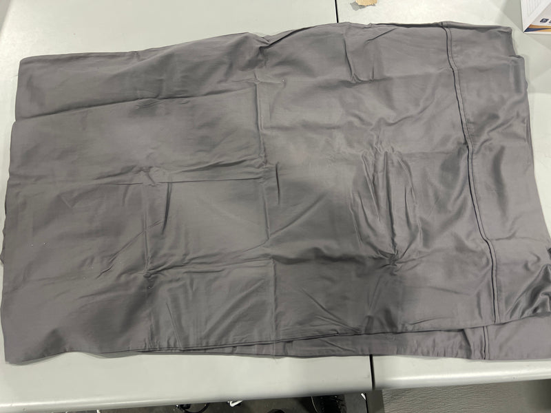 AMAZON 100% ORGANIC COTTON 2 STANDARD PILLOW CASES - GRAY - Like New