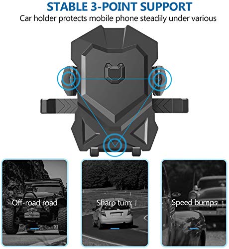 MANORD PHONE HOLDER FOR CAR UNIVERSAL LONG NECK CAR MOUNT HOLDER MJCB - BLACK - Like New