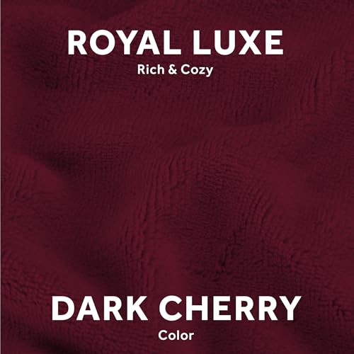 SUNBEAM ELECTRIC ROYAL LUXE MICROPLUSH HEATED BLANKET QUEEN - DARK CHERRY - Like New