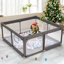 UANLAUO BABY PLAY PEN SAFETY BABY PLAY YARDS 59"×59" PLAYPEN-GRAY-04 - GRAY - Like New