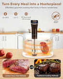 LONKION SOUS VIDE COOKER MACHINE TEMPERATURE CONTROL 1100W IPX7 - BLACK - Like New