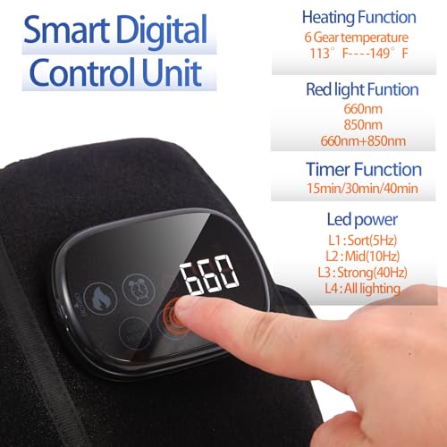 Red Light Therapy Knee, Red Infrared Light Therapy for Knee MI-HX-BK03 - Black - Like New