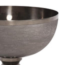 HOWARD ELLIOTT COLLECTION TEXTURED ALUMINUM FOOTED DECORATIVE BOWL SMOKE BLACK - Like New