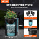 VEVOR DWC HYDROPONICS GROW SYSTEM WITH TOP DRIP KIT EHW0004C-DR - BLACK - Like New