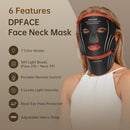DPFACE RED LIGHT MASK FOR FACE & NECK ANTI-AGING SKIN FIRMING SKIN - BLACK - Like New