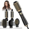 NAJUKYY HAIR BRUSH 6 IN 1 DETACHABLE DRYER STYLER CURLING SCALP MASSAGE - BLACK - Like New