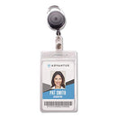 Advantus Vertical Badge Holder Carabiner Style ID Card Reel Combo (91129) - Brand New