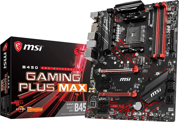 MSI AM4 AMD B450 SATA 6Gb/s ATX AMD Motherboard B450 GAMING PLUS MAX BLACK Like New