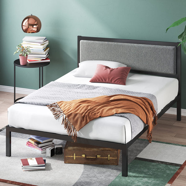 ZINUS KOREY METAL PLATFORM BED FRAME KING - BLACK - Like New