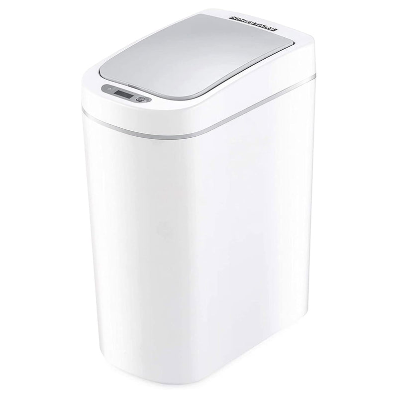 NINESTARS AMZ-7-2 Bathroom Infrared Motion Sensor Trash Can 1.8 Gallon - White - Like New