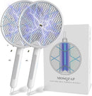 MOSQZAP Electric Fly Swatter Foldable Bug Zapper Out/In door 3,500 Volt (2Pack) Like New