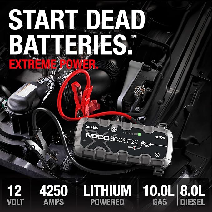 NOCO Boost X GBX155 4250A 12V UltraSafe Lithium Jump Starter - Black/Gray - Brand New