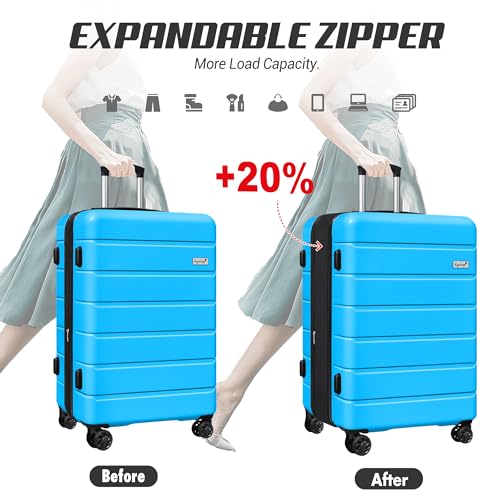 KEYTANG SMILELINE HARDSIDE EXPANDABLE LUGGAGE W/QUICK ACCESS FRONT OPEN POCKET - Like New