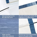 Suncode Reinforced RV Awning Fabric Replacement Heavy-Duty Waterproof Vinyl - Brand New