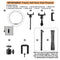 GIXIYIDY LED SELFIE RING LIGHT WITH STAND CIRCLE LIGHT PHONE HOLDER BLACK - Like New