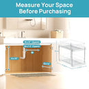 VTOPMART 2 PACK PULL OUT BATHROOM UNDER SINK ORGANIZER S-STANDARD - TRANSPARENT - Like New