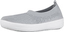 FitFlop Women's O83 Uberknit Slip-On Ballerina Flat, Pearl -6.5 - Like New